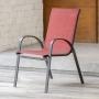 SILLA DE JARDÍN APILABLE SLING ROJO CAFÉ