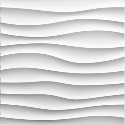 LAMBRÍN PANEL DECORATIVO PVC 50 X 50 CM PARA MURO CON ADHESIVO BLANCO MATE