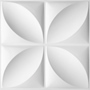LAMBRÍN PANEL DECORATIVO PVC 50 X 50 CM INSTALACIÓN EN MURO CON ADHESIVO BLANCO MATE