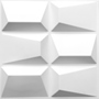 LAMBRÍN PANEL DECORATIVO PVC 50 X 50 CM PARA MURO BLANCO MATE ADHESIVO