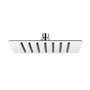 REGADERA DE PLATO CUADRADO 15 CM ACERO INOXIDABLE CROMO CON GOMINAS LIMPIA FÁCIL
