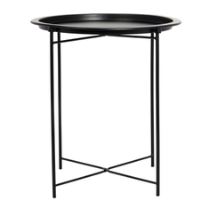 MESA LATERAL DECORATIVA METAL 47 X 47 X 50 CM NEGRO