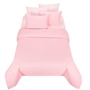 COLCHA REVERSIBLE DE MICROFIBRA INDIVIDUAL SUAVE Y LIGERA ROSA