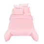 COLCHA REVERSIBLE DE MICROFIBRA MATRIMONIAL SUAVE Y LIGERA ROSA