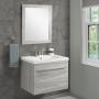 MUEBLE PARA BAÑO FLOTANTE CÓRDOBA 24" VINTAGE BROWN PVC CON ESPEJO Y LAVABO