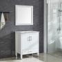 MUEBLE PARA BAÑO DE PISO GUADIANA 24" BLANCO PVC CON ESPEJO Y LAVABO