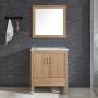 MUEBLE PARA BAÑO DE PISO GUADIANA 24" CAFÉ PVC CON ESPEJO Y LAVABO