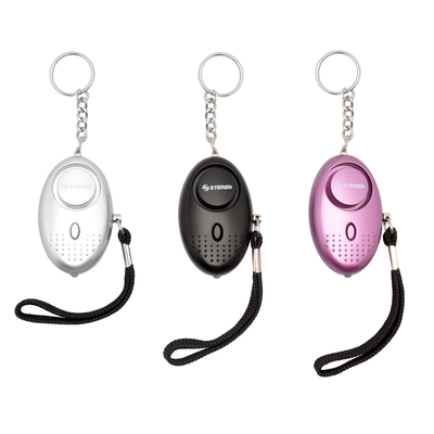 ALARMA DE SEGURIDAD PERSONAL 6.8 X 4.4 X 2.2. CM DISPONIBLE EN 3 COLORES DIFERENTES
