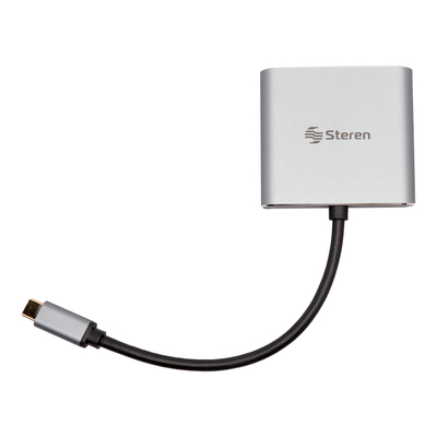 ADAPTADOR DE USB-C A HDMI/ USB 3.0/ USB-C 21.8 X 6 X 1.2 CM PLATA