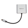 ADAPTADOR DE USB-C A HDMI/ USB 3.0/ USB-C 21.8 X 6 X 1.2 CM PLATA