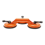 VENTOSA PARA VIDRIO DE 3 COPAS ALUMINIO NARANJA