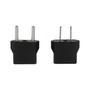JUEGO DE 2 CLAVIJAS CONVERTIDORAS 4.4 X 3.4 X 1.2 CM NEGRO STEREN