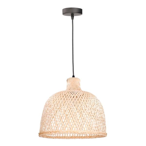 LÁMPARA COLGANTE INTERIOR MADERA 30 X 35 X 170 CM E26 NEGRO