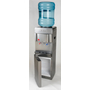 DISPENSADOR DE AGUA CARGA SUPERIOR CON TARJETA FRÍO Y CALOR PLÁSTICO Y METAL GRIS PLATA