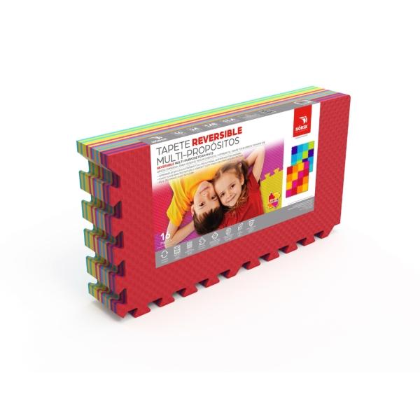 TAPETE INFANTIL EVA COLORES VIVOS 30X30 CM ANTIDERRAPANTE