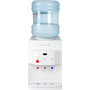 DISPENSADOR DE AGUA DE MESA CON TARJETA FRÍO Y CALOR PLÁSTICO Y METAL BLANCO