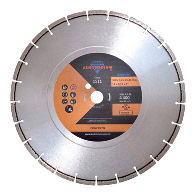 DISCO DE DIAMANTE SEGMENTADO PARA CONCRETO CORTADORA DE PISO 14" EASY CUT