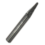 LIMA ROTATIVA DOBLE FILO CONICA PUNTA REDONDA 6 MM CON 5 PIEZAS