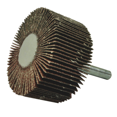 RUEDA FLAP DE LIJA 2" X 1" X 1/4" GRANO 80 OXIDO DE ALUMINIO 10 PIEZAS