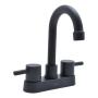 LLAVE PARA LAVABO DUOMANDO NEGRO CUELLO ALTO CON CARTUCHO CERÁMICO ANTIGOTEO