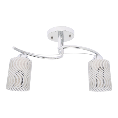 LÁMPARA DE TECHO SOBREPONER FOCO INCANDESCENTE 120 W CROMO PARA INTERIOR