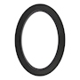 NÚMERO 0 NEGRO EN METAL 15.2 CM