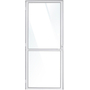 PUERTA EXTERIOR BATIENTE 90 X 210 CM IZQUIERDA BLANCO ALUMINIO