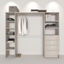 CLÓSET AGLOMERADO ARMABLE 180 X 220 X 39 CM BLANCO NÓRDICO CON 4 CAJONES