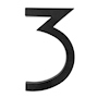 NÚMERO 3 NEGRO DE 15.2 x 9.2 CM