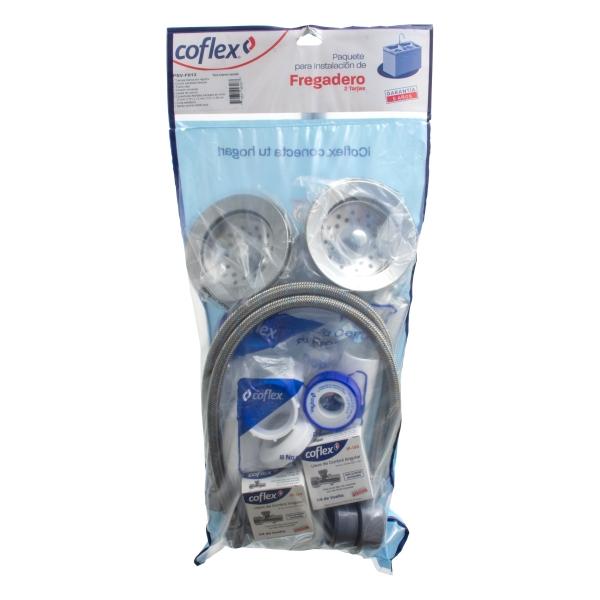 PAQUETE DE INSTALACIÓN PARA FREGADERO MULTICOLOR COFLEX 10 PIEZAS