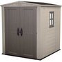 DEPOSITO EXTERIORES FACTOR 178X195X208 CM (DOBLE PUERTA) COLOR BEIGE / TOPO