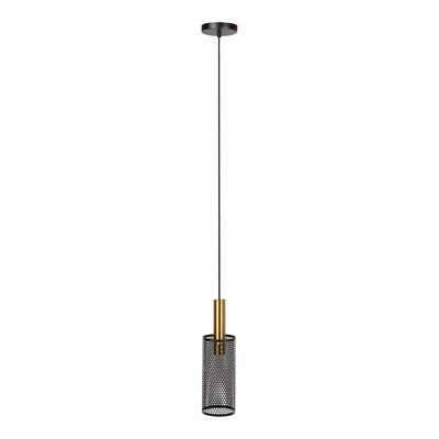 LÁMPARA COLGANTE INCANDESCENTE 1.26 M X 11 CM NEGRO