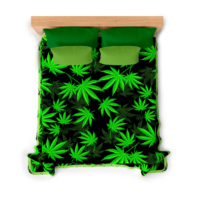 EDRECOLCHA MATRIMONIAL HOJA VERDE