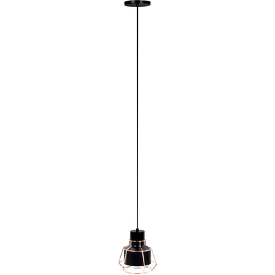 LÁMPARA COLGANTE INCANDESCENTE 1.34 M X 18.3 CM NEGRO