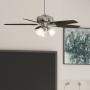 VENTILADOR DE TECHO NEWSOME 52" CLÁSICO PARA INTERIOR CON LUZ LED NEGRO