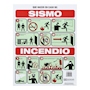 LETRERO SISMOS E INCENDIOS DE 46 X 36.5 CM VERDE