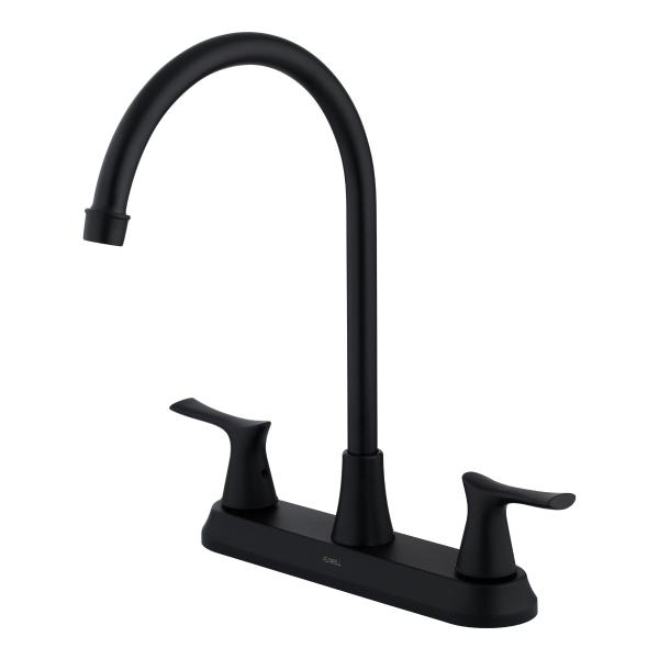 LLAVE PARA FREGADERO DUOMANDO NEGRO MATE MANERAL TIPO PALANCA 8" ANTIGOTEO