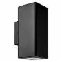 LUMINARIA DECORATIVA PARED DUAL GU10 NEGRO CUADRADO