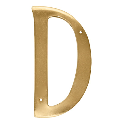 LETRA "D" DORADA DE 10.1 CM
