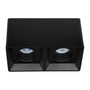 LÁMPARA DE TECHO SOBREPONER FOCO GU5.3 CUADRADO 2X15 W NEGRO USO INTERIOR