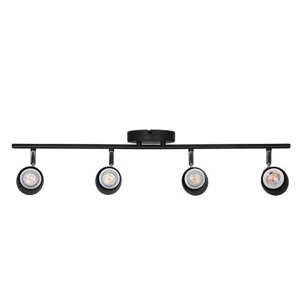 LÁMPARA DE TECHO SOBREPONER FOCO GU10 LINEAL 4X35 W NEGRO PARA INTERIOR