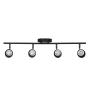 LÁMPARA DE TECHO SOBREPONER FOCO GU10 LINEAL 4X35 W NEGRO PARA INTERIOR