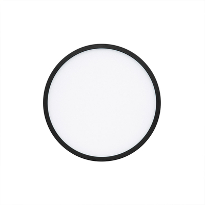 PLAFÓN ILUMINADO LED SOBREPONER CIRCULAR 18 W NEGRO LUZ FRÍA INTERIOR