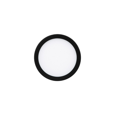 PLAFÓN ILUMINADO LED SOBREPONER CIRCULAR 6 W NEGRO LUZ NEUTRA PARA INTERIOR