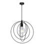 LÁMPARA COLGANTE VINTAGE DE ACERO NEGRO MATE 1 LUZ ESFÉRICA DEKOR
