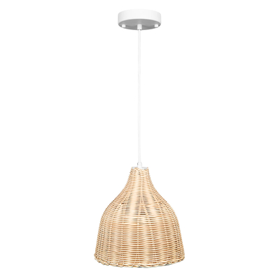 Lámpara de bambú Dekor By Illux colgante rustico mimbre DL-2404.MB