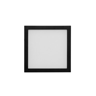 PLAFÓN ILUMINADO LED SOBREPONER CUADRADO 12 W NEGRO LUZ NEUTRA INTERIOR