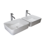 OVALÍN PARA BANO BLANCO RECTANGULAR 48 X 37 CM CON LLAVE MEZCLADORA MONOMANDO