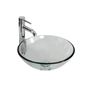 OVALÍN PARA BAÑO TRANSPARENTE OVALADO 42 X 42 CM CON MEZCLADORA