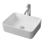 OVALÍN PARA BAÑO BLANCO RECTANGULAR 48 X 37 CM CON MEZCLADORA MONOMANDO